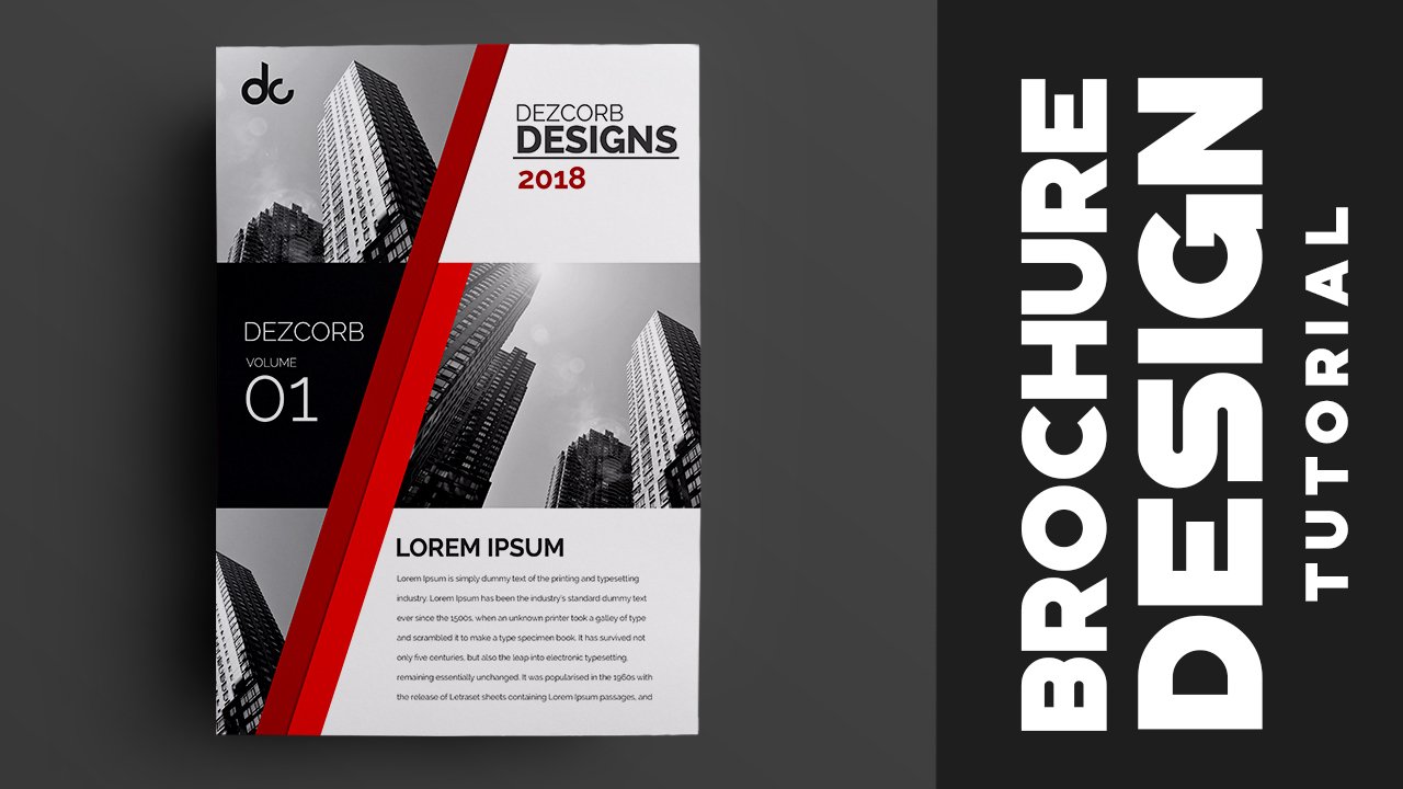 Download How To Design Brochure In Photoshop Cs6 Red Professional Corporate Brochure Dezcorb